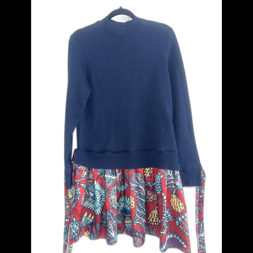 La DoubleJ Sporty Dress Womens M Navy Red Sweatshirt Italy DRE0453 L36 P19 W18